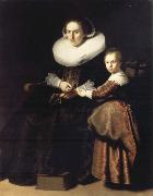 REMBRANDT Harmenszoon van Rijn Susana van Collen,Wife of Jean Pellicorne,and Her daughter Eva France oil painting artist
